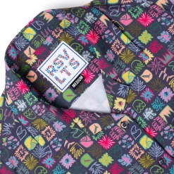 Short Sleeve Shirts|Rsvlts|RSVLTS Scribble Squares – Women's KUNUFLEX Short Sleeve Shirt