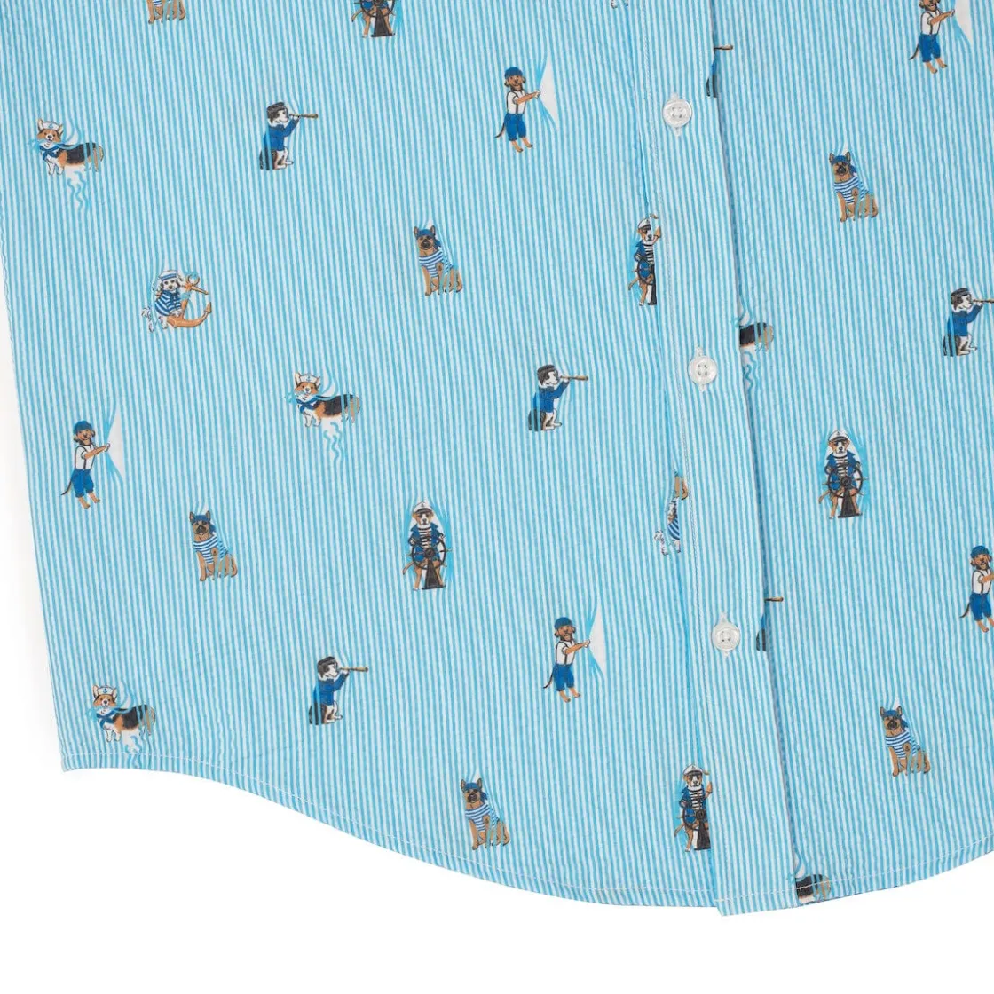 Short Sleeve Shirts|Seersucker|RSVLTS Sea Dogs – Stretch Seersucker Short Sleeve Shirt