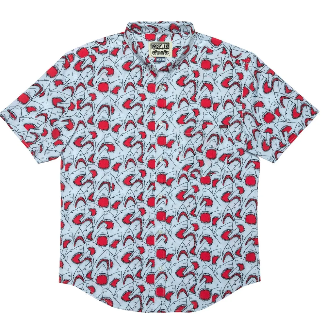 Short Sleeve Shirts|Short Sleeves|RSVLTS Sharky Shark – KUNUFLEX Short Sleeve Shirt