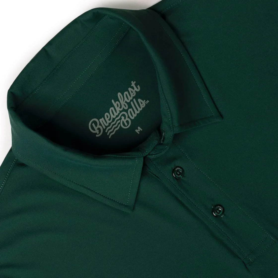 Polos|Basics|Breakfast Balls Smoke Pine – Commuter Long Sleeve Polo