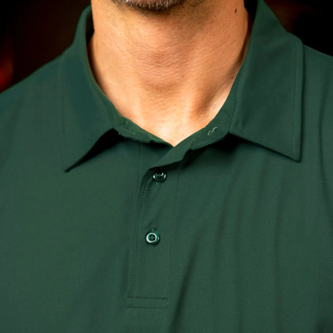 Polos|Basics|Breakfast Balls Smoke Pine – Commuter Long Sleeve Polo