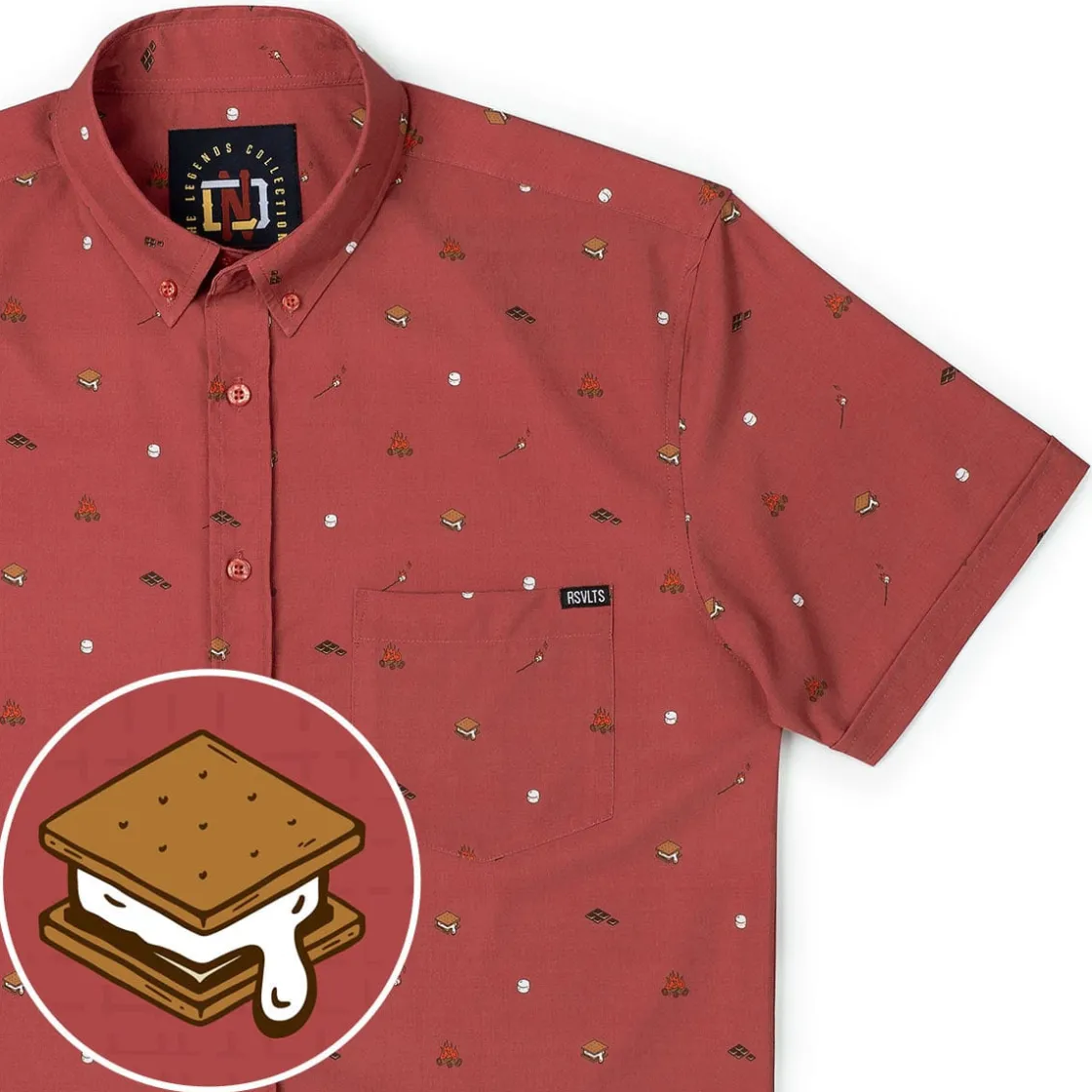Short Sleeve Shirts|Short Sleeves|RSVLTS S'more What? – KUNUFLEX Short Sleeve Shirt (Legends Edition)