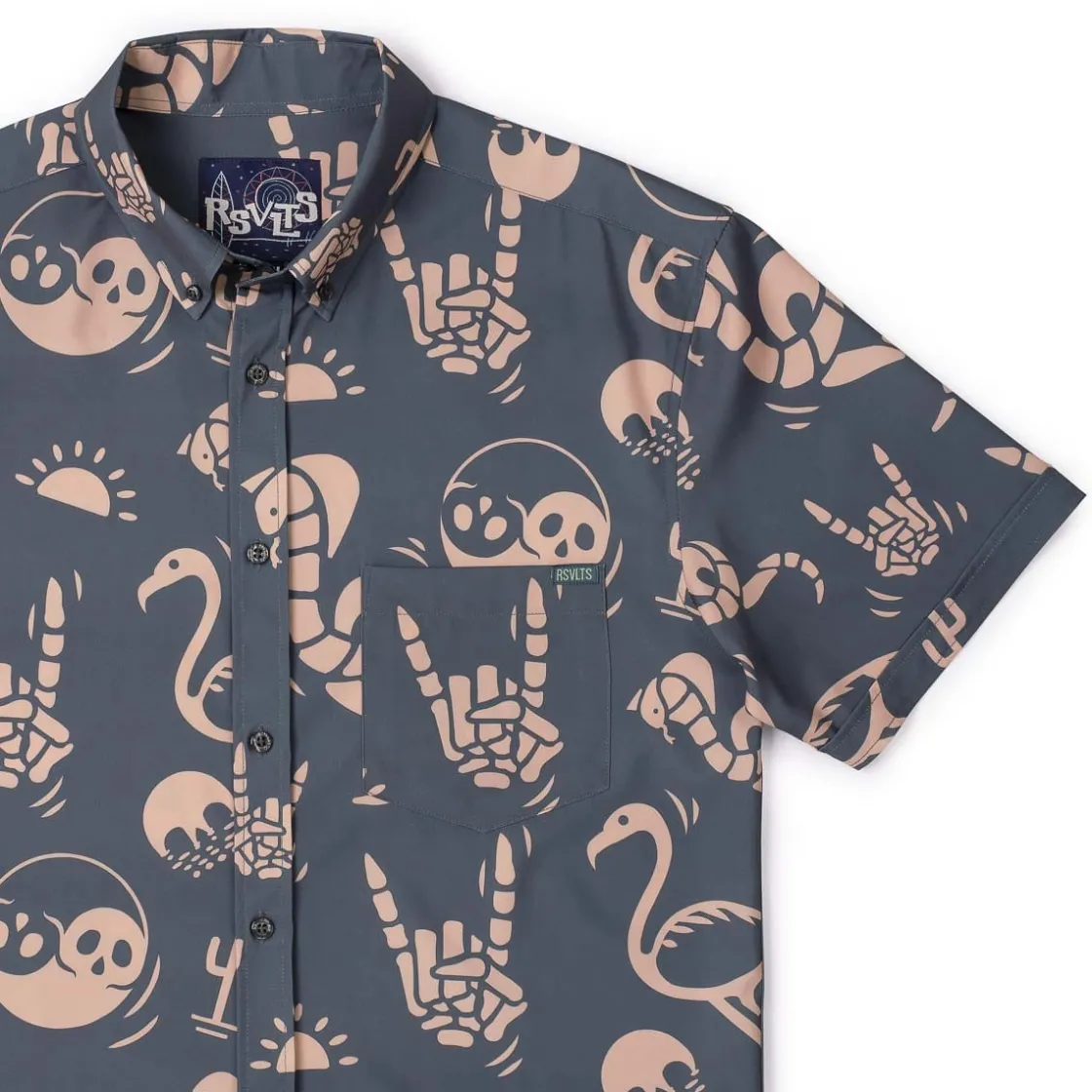 Short Sleeve Shirts|Matching Sets|RSVLTS Snakes, Skulls, and Sunsets – KUNUFLEX Short Sleeve Shirt