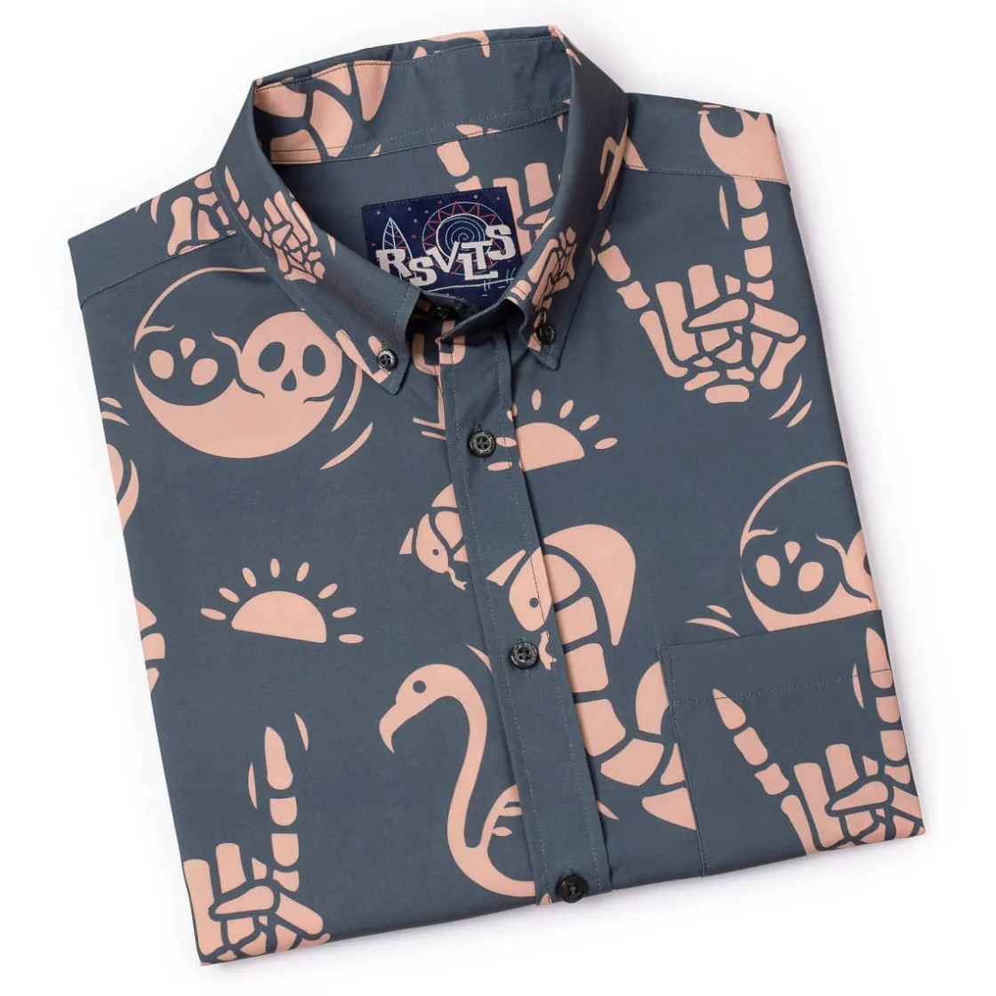 Short Sleeve Shirts|Matching Sets|RSVLTS Snakes, Skulls, and Sunsets – KUNUFLEX Short Sleeve Shirt