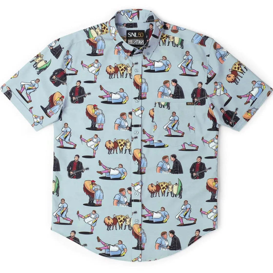 Saturday Night Live|Short Sleeves|Saturday Night Live SNL50 "Lunch Lady Land" – KUNUFLEX Short Sleeve Shirt
