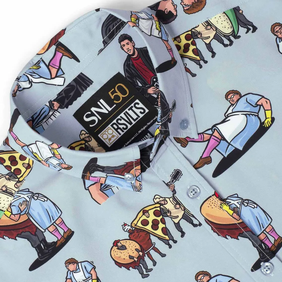 Saturday Night Live|Short Sleeves|Saturday Night Live SNL50 "Lunch Lady Land" – KUNUFLEX Short Sleeve Shirt