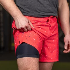 Shorts|Athletic Wear|RSVLTS Splat Damon (Infrared) – V1 Lined Training Shorts