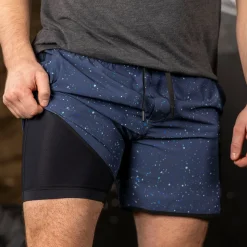 Shorts|Athletic Wear|RSVLTS Splat Damon (Navy) – V2 Lined Training Shorts