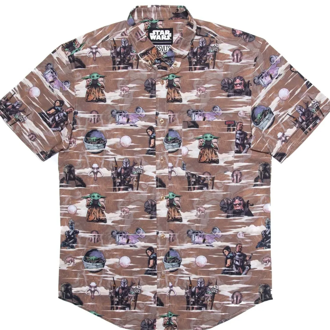 Paging Mr. Morrow|The Mandalorian|Star Wars ™ Mandalorian™ "Mando Montage" – KUNUFLEX Short Sleeve Shirt