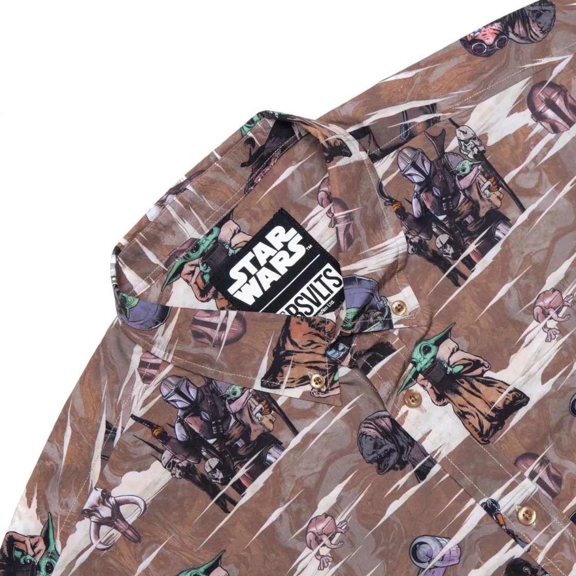 Paging Mr. Morrow|The Mandalorian|Star Wars ™ Mandalorian™ "Mando Montage" – KUNUFLEX Short Sleeve Shirt