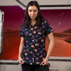 Star Wars|Star Wars|Star Wars ™ "Synthwave Dogfight" – Women's KUNUFLEX Short Sleeve Shirt