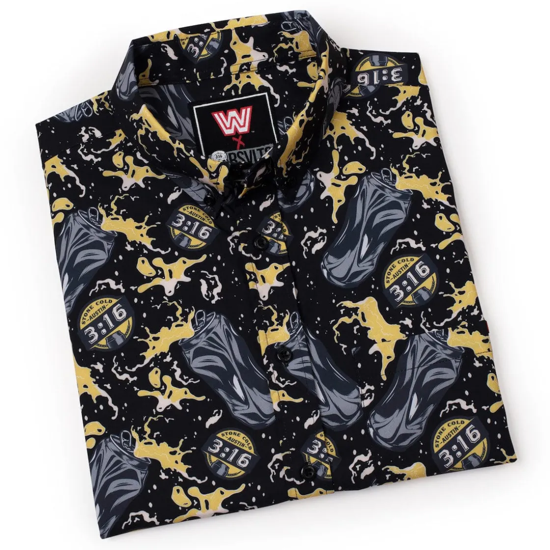 Wwe|Short Sleeves|WWE Stone Cold Steve Austin “Can of Whoopass” – KUNUFLEX Short Sleeve Shirt