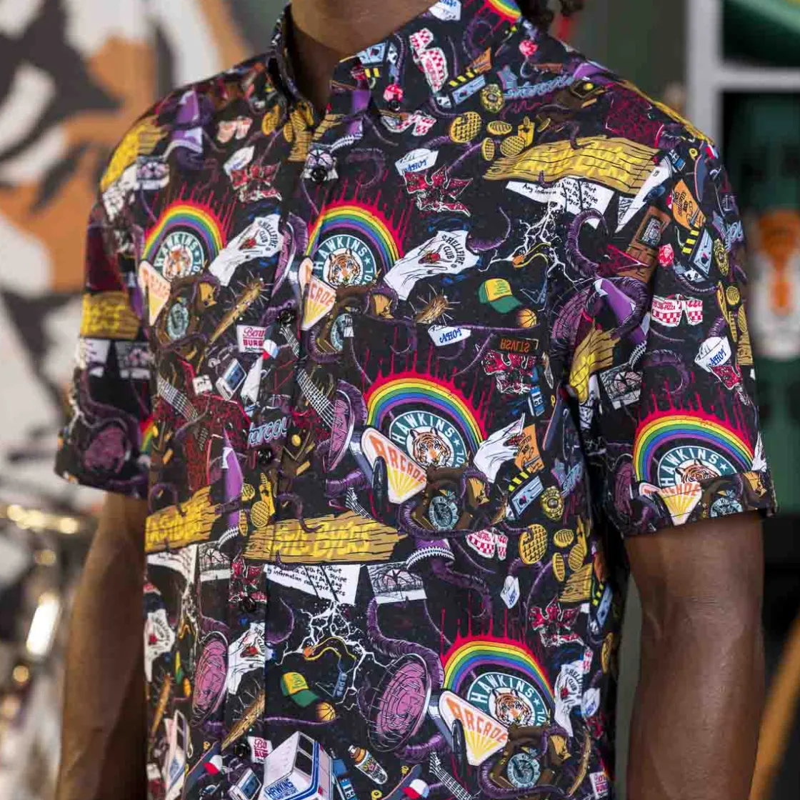 Stranger Things|Short Sleeves|Stranger Things "Dimensions Collide" – KUNUFLEX Short Sleeve Shirt