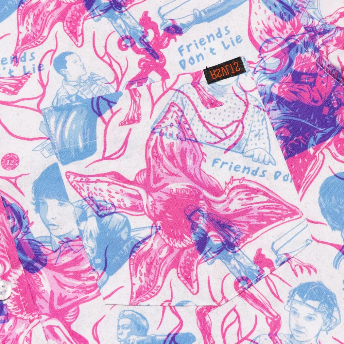 Stranger Things|Short Sleeves|Stranger Things "Friends Don't Lie" – KUNUFLEX Short Sleeve Shirt
