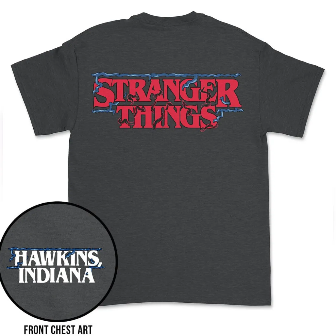 Stranger Things|Tees|Stranger Things "Hawkins, Indiana" – Crewneck Tee