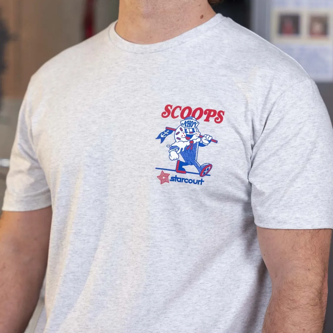Stranger Things|Tees|Stranger Things "Scoops Ahoy" – Crewneck Tee