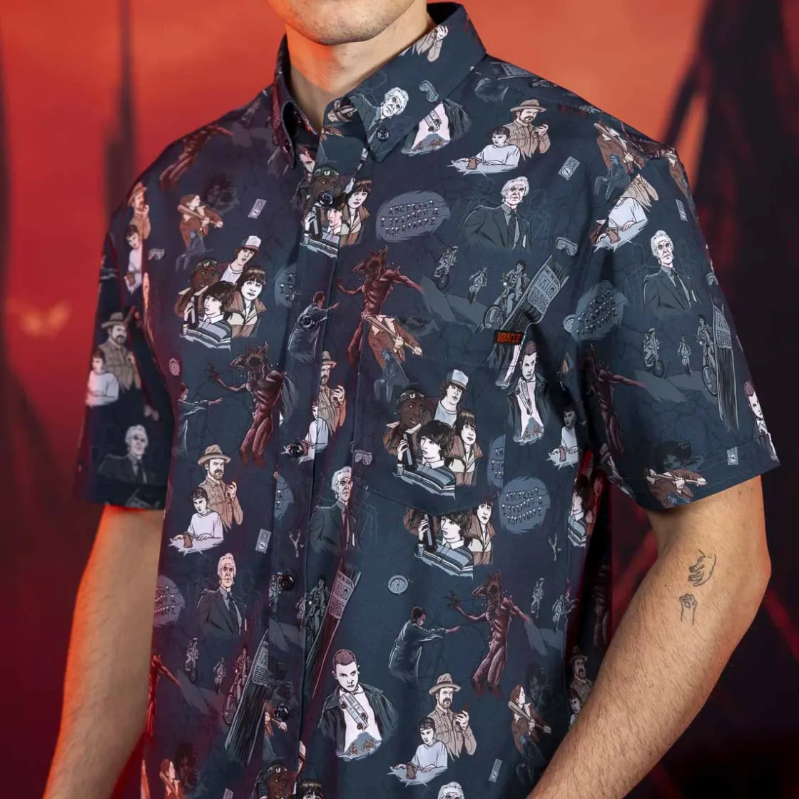 Stranger Things|Short Sleeves|Stranger Things "Something Is Coming" – KUNUFLEX Short Sleeve Shirt