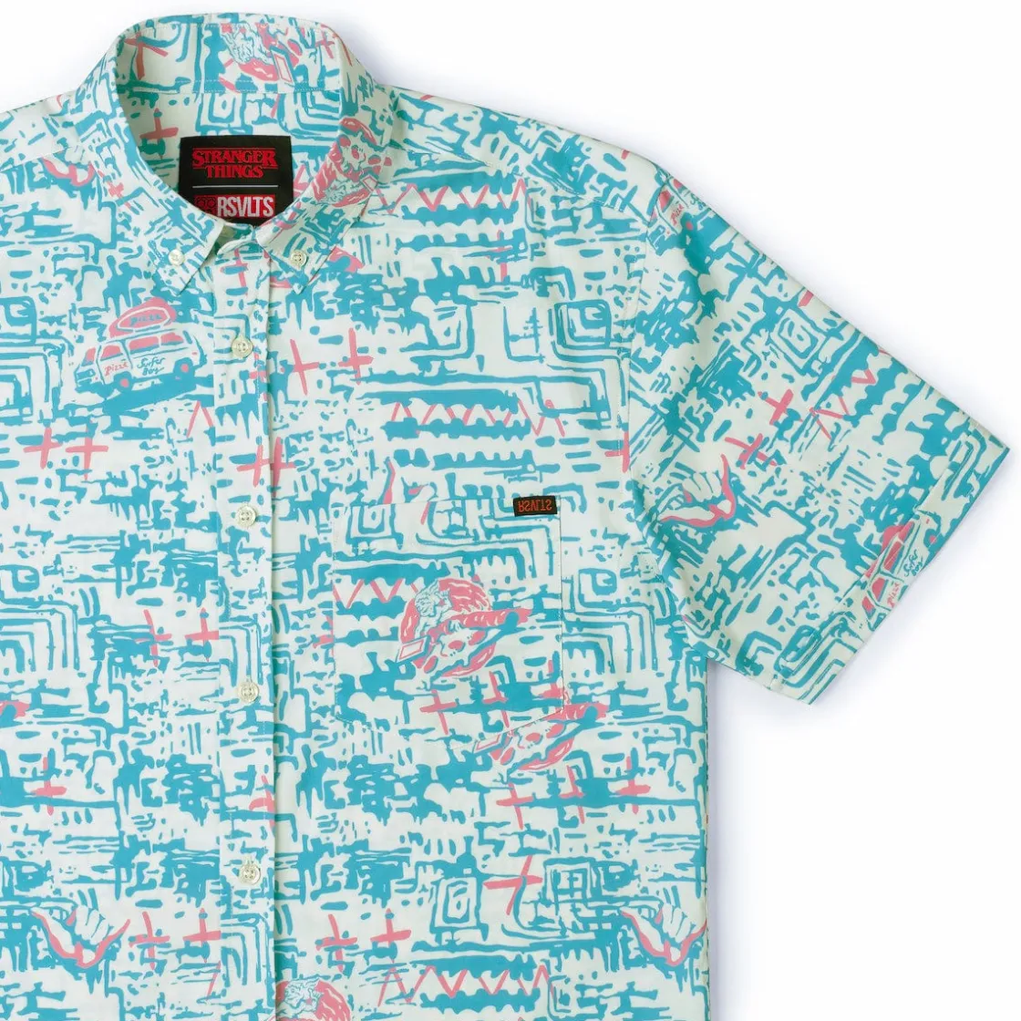Stranger Things|Short Sleeves|Stranger Things "Surfer Boy Pizza" – KUNUFLEX Short Sleeve Shirt