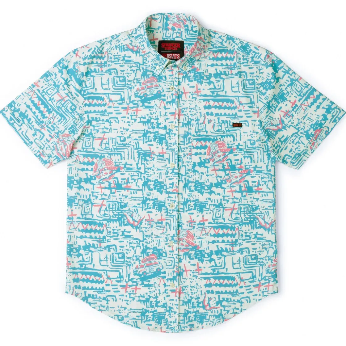 Stranger Things|Short Sleeves|Stranger Things "Surfer Boy Pizza" – KUNUFLEX Short Sleeve Shirt