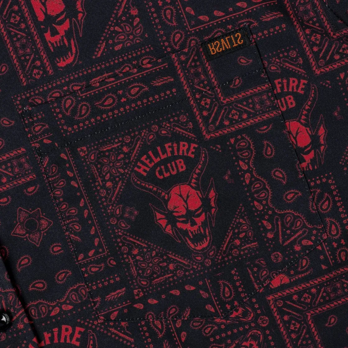 Stranger Things|Short Sleeves|Stranger Things "Welcome to Hellfire" – KUNUFLEX Short Sleeve Shirt
