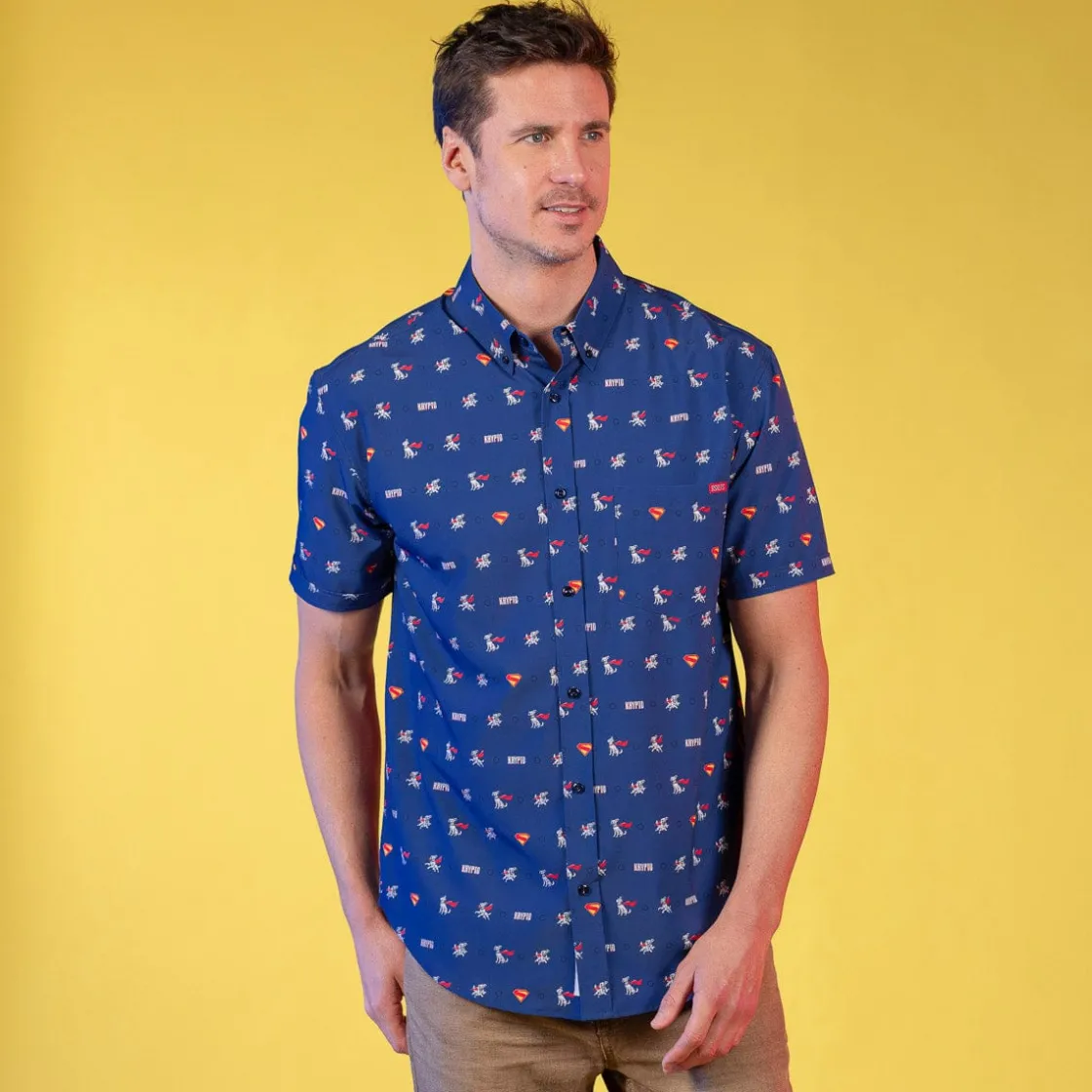 Superman|Dc|Superman ™ "Pup, Pup, and Away!" – KUNUFLEX Short Sleeve Shirt
