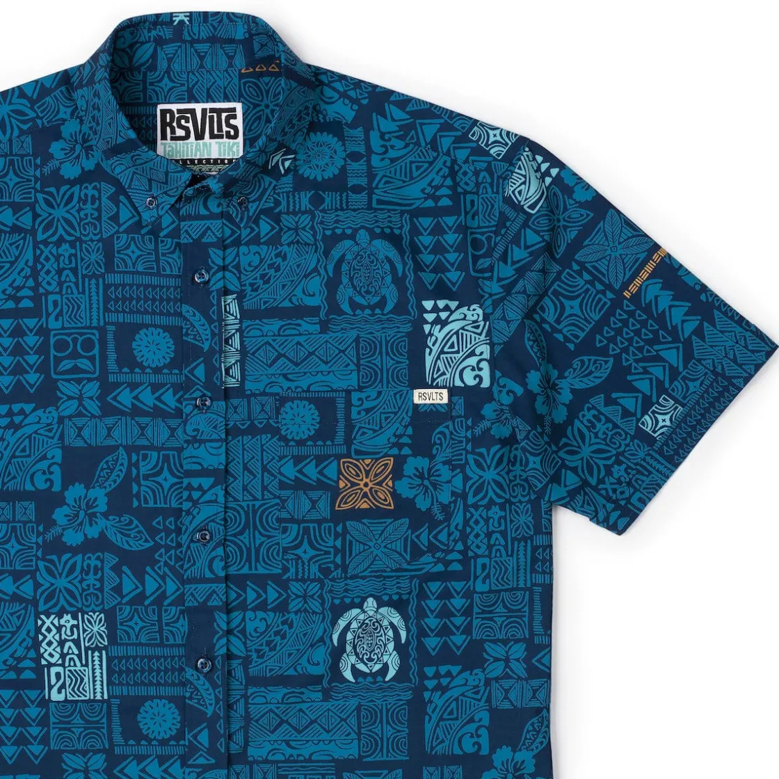 Short Sleeve Shirts|Tiki|RSVLTS Tahitian Tapestry – KUNUFLEX Short Sleeve Shirt