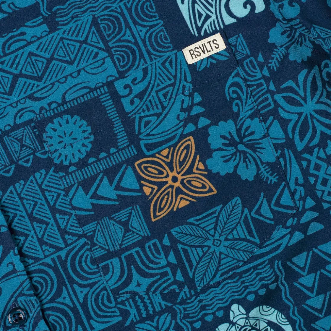 Short Sleeve Shirts|Tiki|RSVLTS Tahitian Tapestry – KUNUFLEX Short Sleeve Shirt