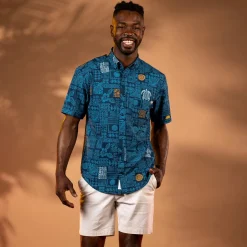 Short Sleeve Shirts|Tiki|RSVLTS Tahitian Tapestry – KUNUFLEX Short Sleeve Shirt