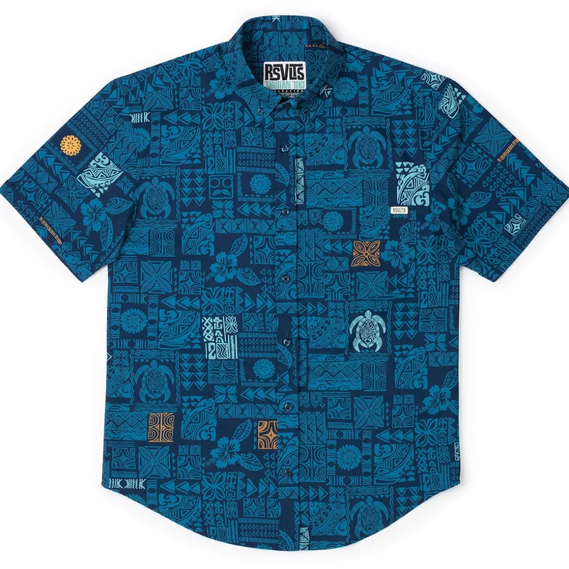 Short Sleeve Shirts|Tiki|RSVLTS Tahitian Tapestry – KUNUFLEX Short Sleeve Shirt