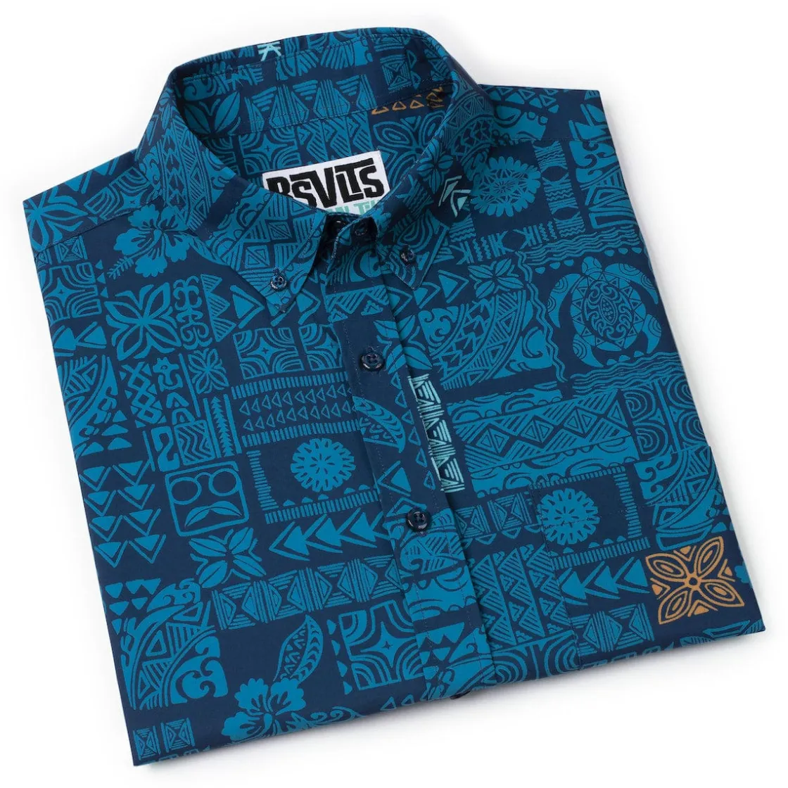 Short Sleeve Shirts|Tiki|RSVLTS Tahitian Tapestry – KUNUFLEX Short Sleeve Shirt