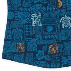 Short Sleeve Shirts|Tiki|RSVLTS Tahitian Tapestry – Women's KUNUFLEX Short Sleeve Shirt