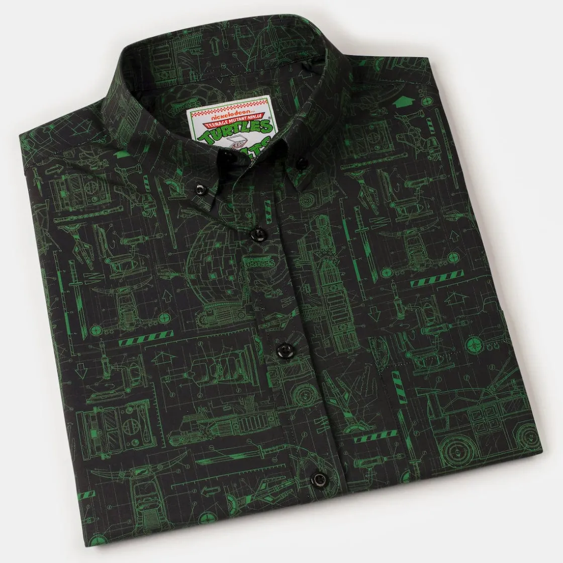 Tmnt|Nickelodeon|Nickelodeon Teenage Mutant Ninja Turtles "Greenprints" – KUNUFLEX Short Sleeve Shirt