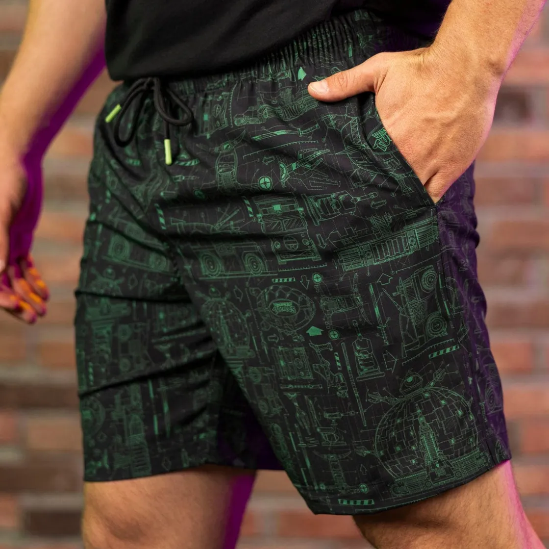 Tmnt|Nickelodeon|Nickelodeon Teenage Mutant Ninja Turtles "Greenprints" – Hybrid Shorts