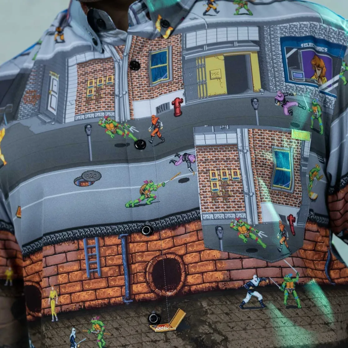 Tmnt|Nickelodeon|Nickelodeon Teenage Mutant Ninja Turtles "Button Mashers" – KUNUFLEX Short Sleeve Shirt