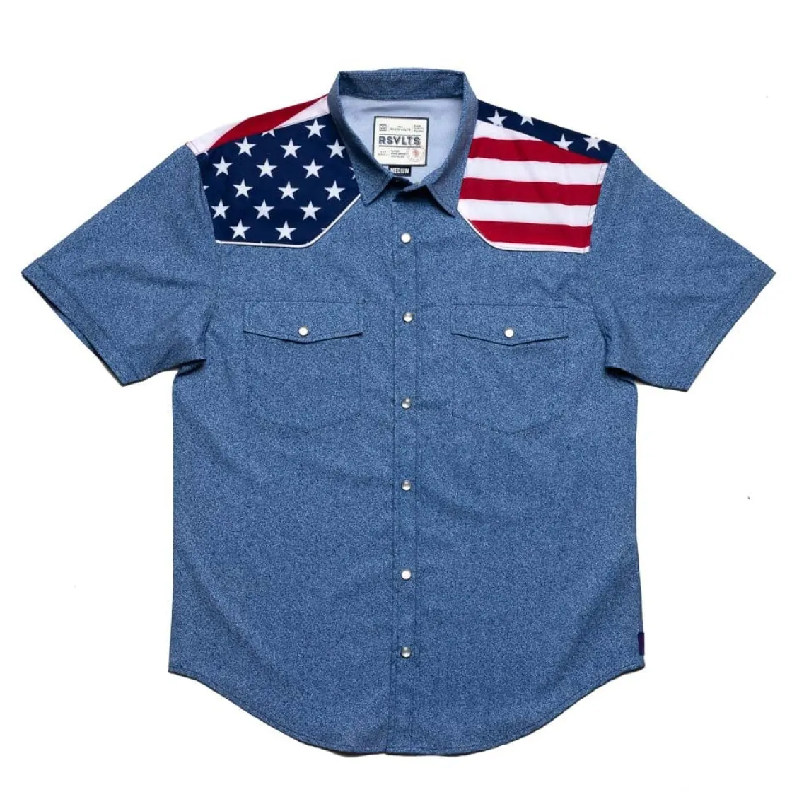 Short Sleeve Shirts|Americana|RSVLTS The Highway Man – Roper Short Sleeve Shirt