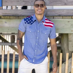 Short Sleeve Shirts|Americana|RSVLTS The Highway Man – Roper Short Sleeve Shirt