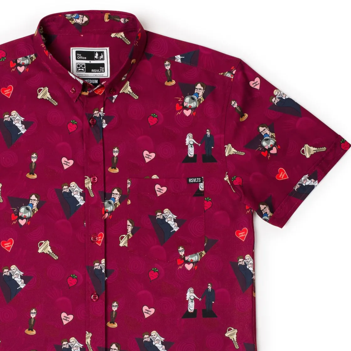 The Office|Short Sleeves|The Office "Heartbeets" – KUNUFLEX Short Sleeve Shirt