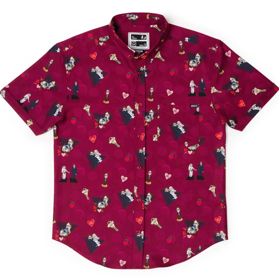 The Office|Short Sleeves|The Office "Heartbeets" – KUNUFLEX Short Sleeve Shirt