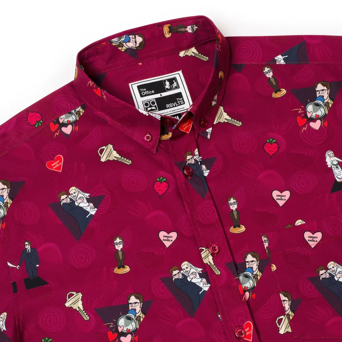 The Office|Short Sleeves|The Office "Heartbeets" – KUNUFLEX Short Sleeve Shirt