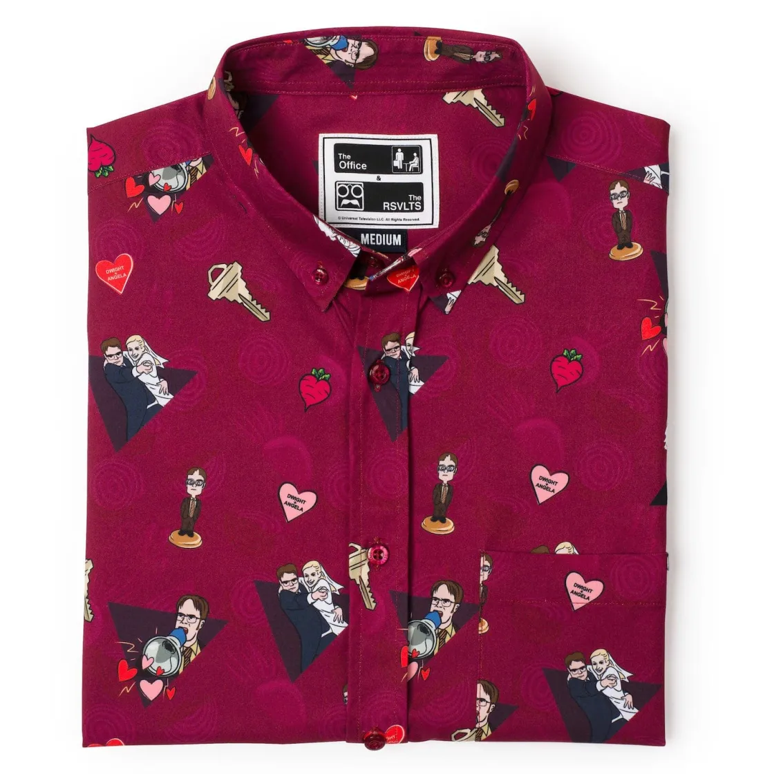 The Office|Short Sleeves|The Office "Heartbeets" – KUNUFLEX Short Sleeve Shirt