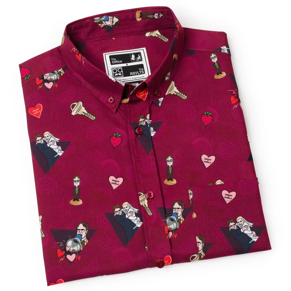 The Office|Short Sleeves|The Office "Heartbeets" – KUNUFLEX Short Sleeve Shirt