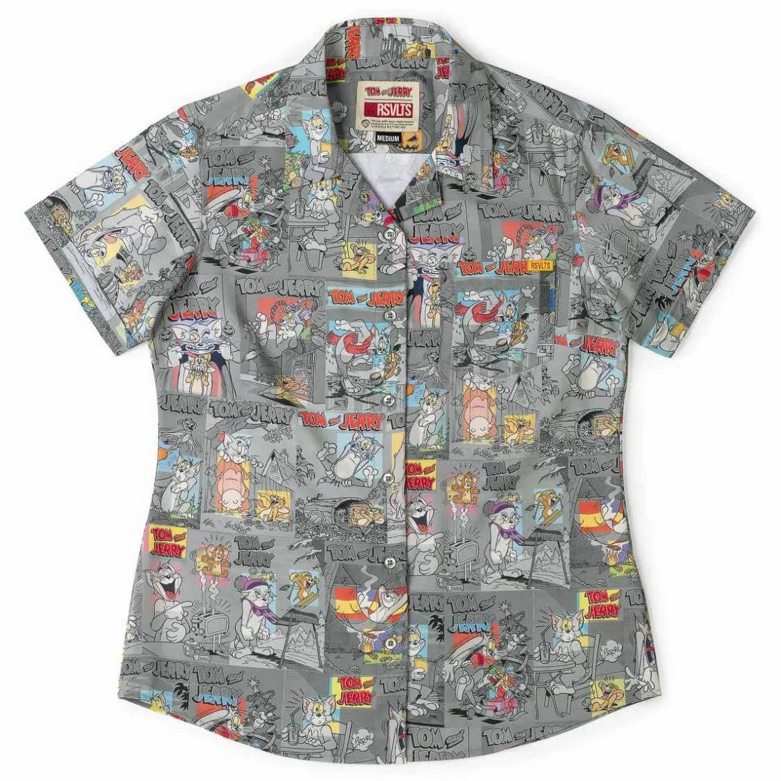 Tom And Jerry|Warner Bros.|Tom and Jerry "Comic Chaos" – Women's KUNUFLEX Short Sleeve Shirt