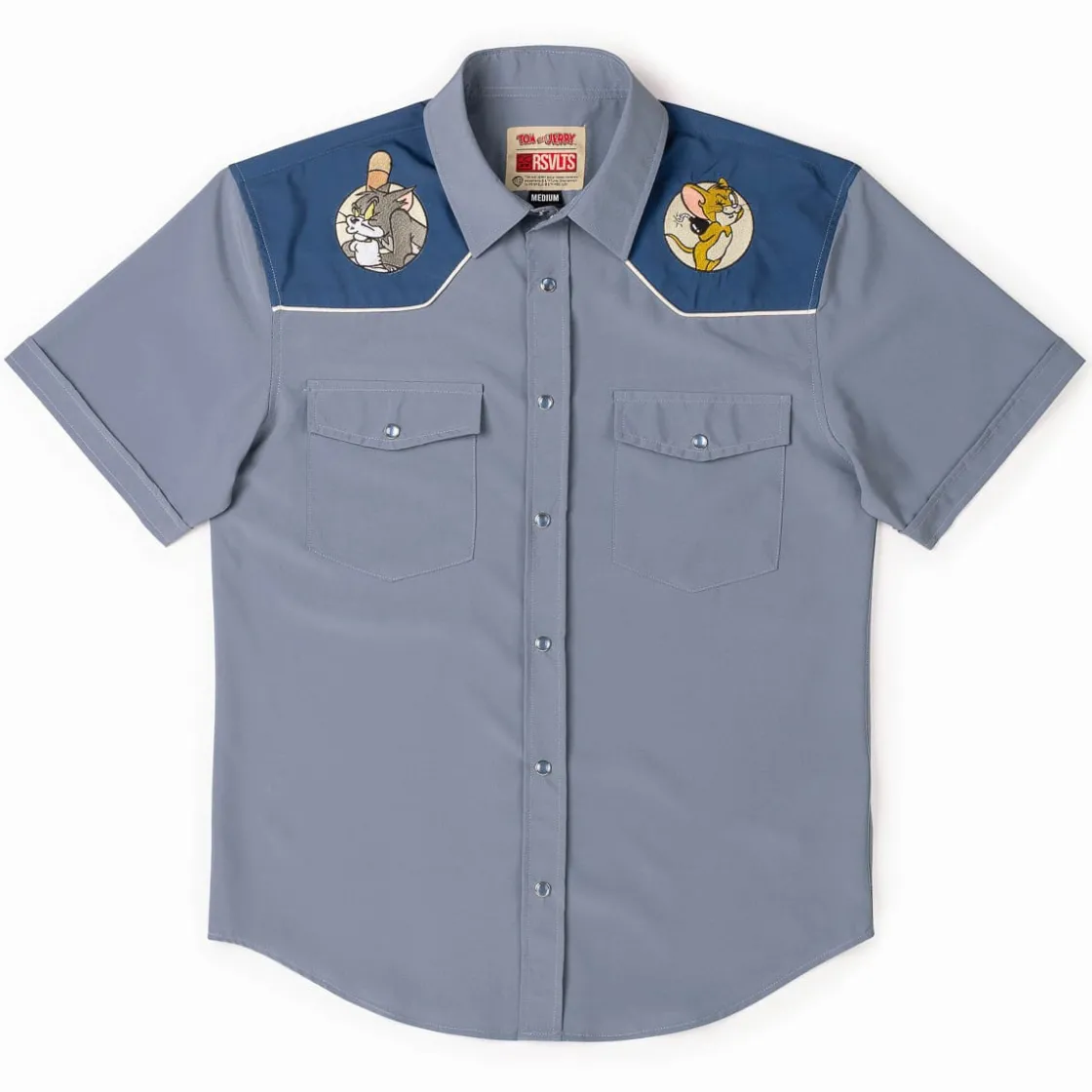 Tom And Jerry|Warner Bros.|Tom and Jerry "Game of Cat and Mouse" – Roper Short Sleeve Shirt