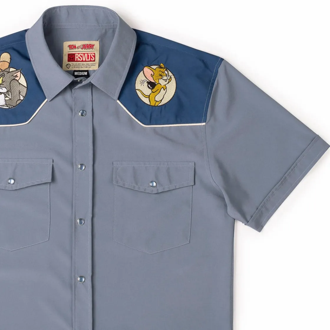 Tom And Jerry|Warner Bros.|Tom and Jerry "Game of Cat and Mouse" – Roper Short Sleeve Shirt