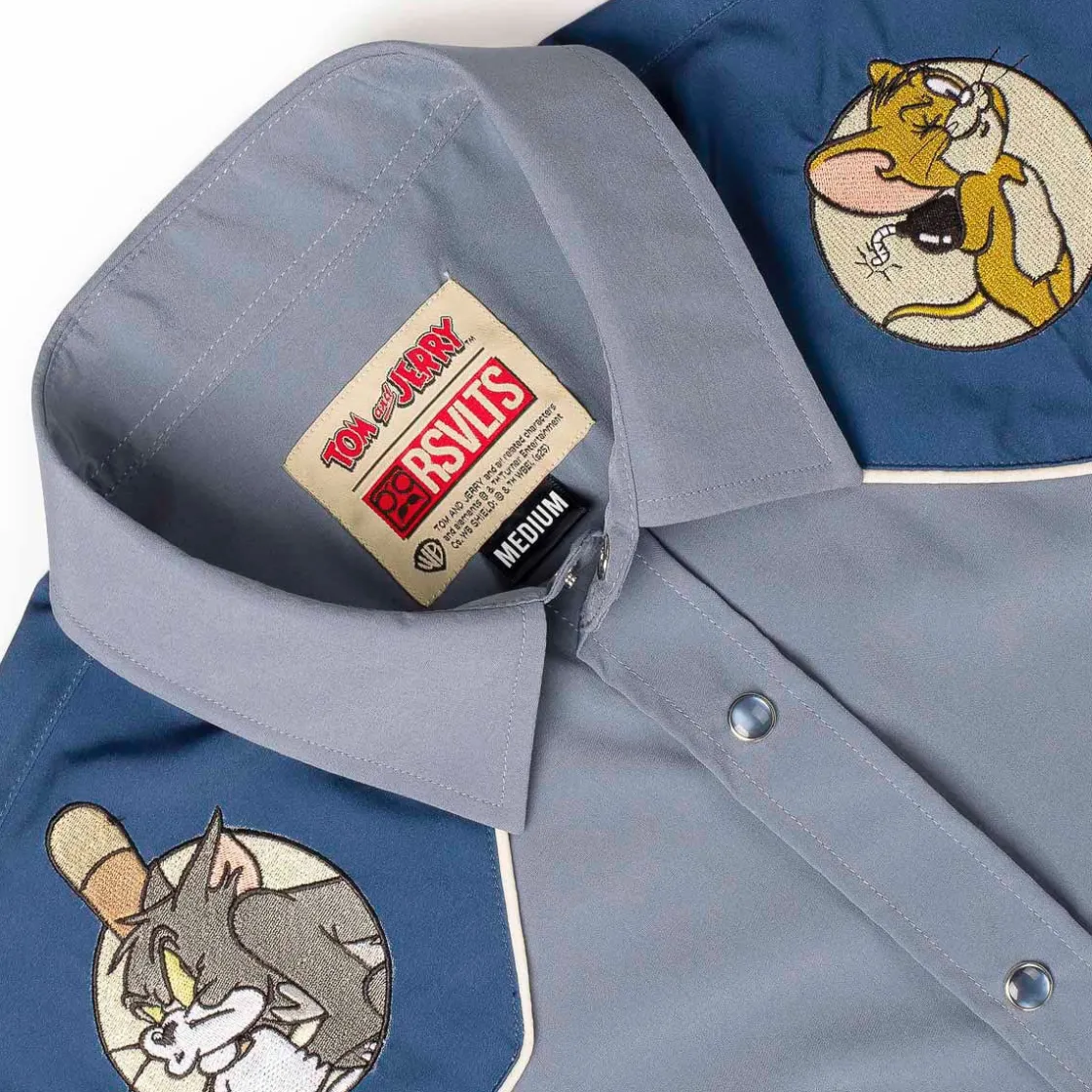 Tom And Jerry|Warner Bros.|Tom and Jerry "Game of Cat and Mouse" – Roper Short Sleeve Shirt