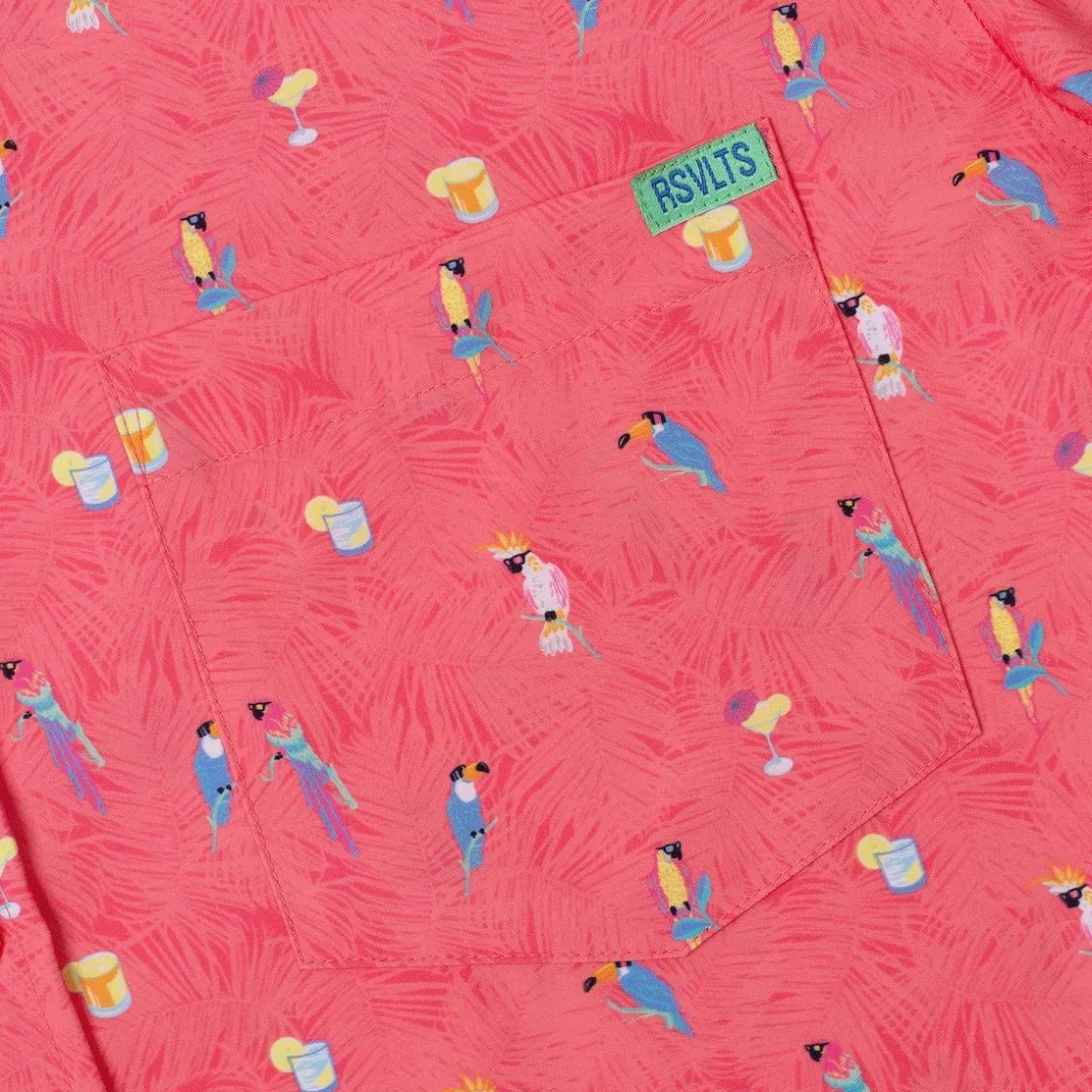 Short Sleeve Shirts|Short Sleeves|RSVLTS Tropical Flocktails – KUNUFLEX Short Sleeve Shirt