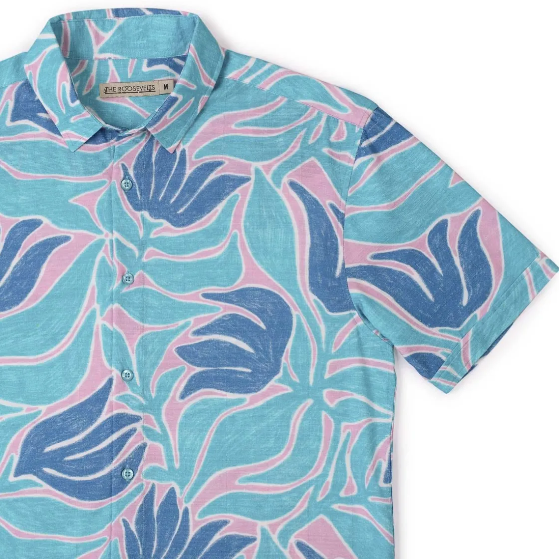 Short Sleeve Shirts|Bamboo|RSVLTS Turq Tropic – Bamboo Short Sleeve Shirt