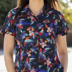 Short Sleeve Shirts|Rsvlts|RSVLTS Vibrant Bloom – Women's KUNUFLEX Short Sleeve Shirt