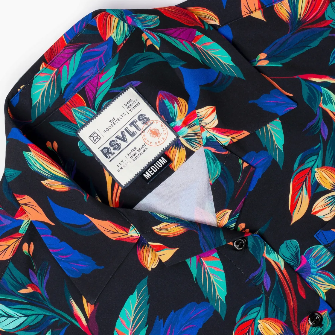 Short Sleeve Shirts|Rsvlts|RSVLTS Vibrant Bloom – Women's KUNUFLEX Short Sleeve Shirt