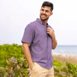 Short Sleeve Shirts|Bamboo|RSVLTS Violet Vacay – Bamboo Short Sleeve Shirt